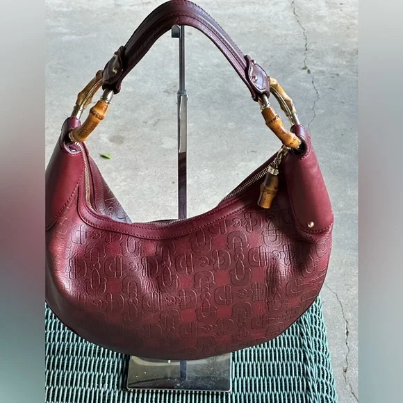 ❤️‍🔥🚫SOLD🚫AUTHENTICATED Bordeaux Gucci horse bit bamboo hobo bag❤️‍🔥 - Picture 2 of 13